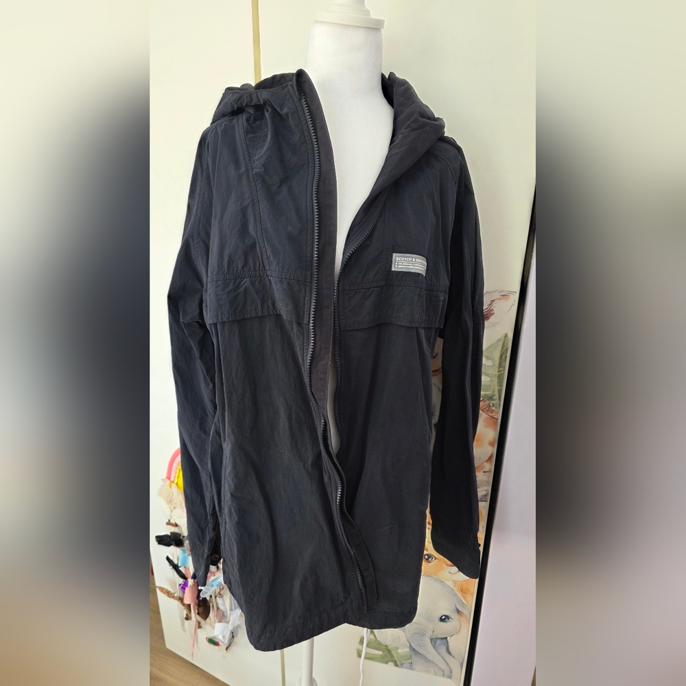 Scotch & Soda Men's Dark Gray Hooded Jacket